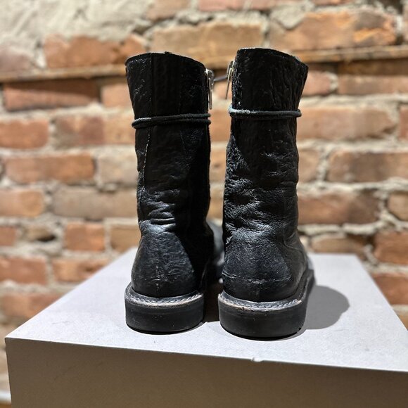 Rick Owens Combat Boots – Blistered Leather – 45492 – Size EU 41 / US 8 - Picture 4 of 11